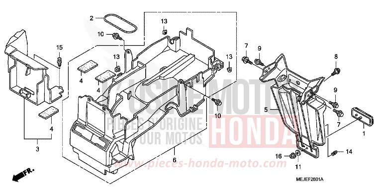 KOTFLUEGEL, HINTEN (CB1300A/SA) von CB1300 Super Bold'or ABS PEARL FADELESS WHITE (NH341KF) von 2007